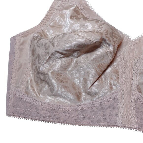 Playtex 18 Hour Ultimate Shoulder Comfort Wireless Bra Sz 44C Nude Jacquard - Picture 3 of 6